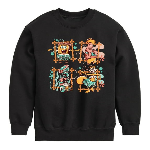 SpongeBob SquarePants - Tiki Squares - Toddler & Youth Crewneck Fleece Sweatshirt