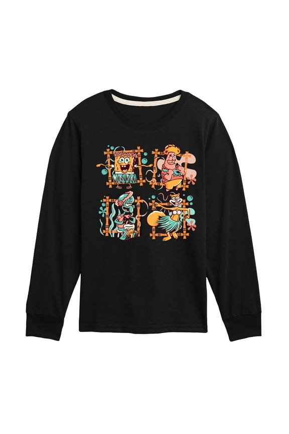 - Tiki Squares - Toddler & Youth Long Sleeve Graphic T-Shirt