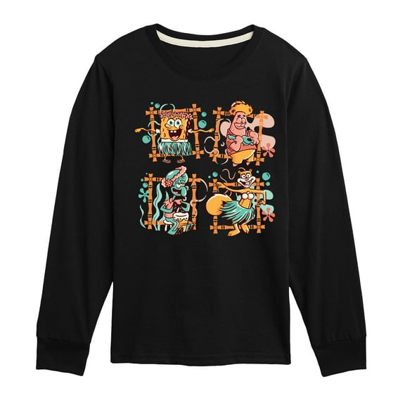 SpongeBob SquarePants - Tiki Squares - Toddler & Youth Long Sleeve Graphic T-Shirt