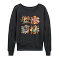 thumbnail image 1 of SpongeBob SquarePants - Tiki Squares - Women's Lightweight French Terry Long Sleeve Shirt, 1 of 6