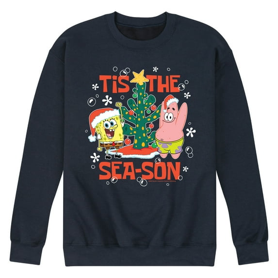 SpongeBob SquarePants - Tis The Season - Men's Crew Neck Fleece Pullover