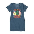 thumbnail image 1 of SpongeBob SquarePants - Tis The Season - Toddler And Youth Girls Fleece Dress, 1 of 6