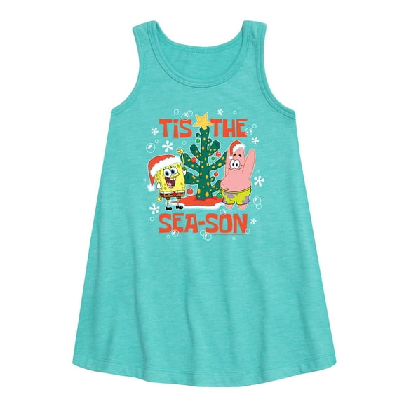 SpongeBob SquarePants - Tis The Season - Toddler and Youth Girls A-line Dress