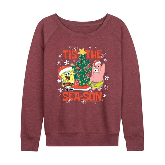 SpongeBob SquarePants - Tis The Season - Women's Lightweight French Terry Long Sleeve Shirt