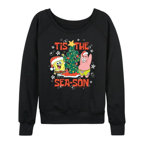 SpongeBob SquarePants - Tis The Season - Women's Lightweight French Terry Long Sleeve Shirt