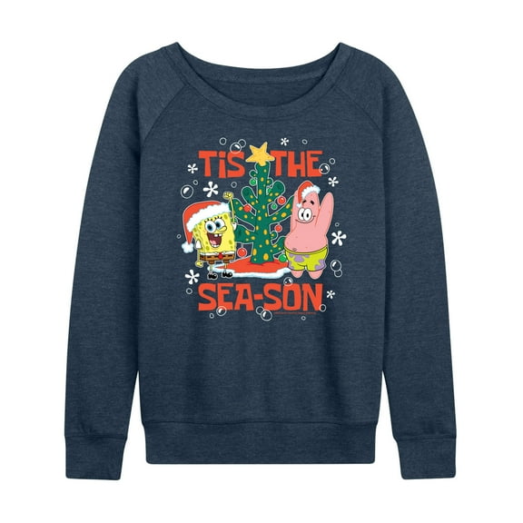 SpongeBob SquarePants - Tis The Season - Women's Lightweight French Terry Long Sleeve Shirt