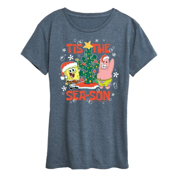 SpongeBob SquarePants - Tis The Season - Women's Lightweight French Terry Pullover