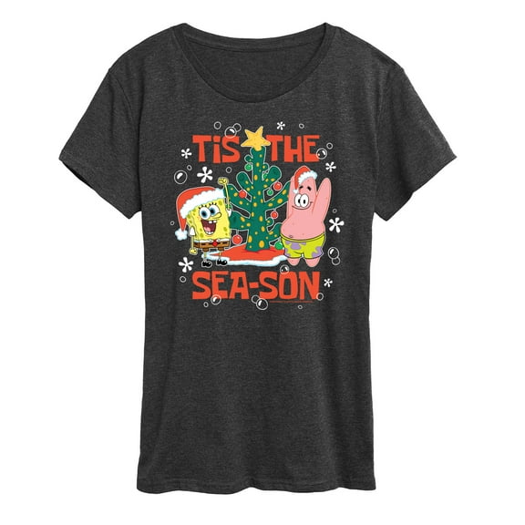 SpongeBob SquarePants - Tis The Season - Women's Lightweight French Terry Pullover