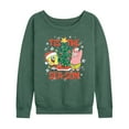 thumbnail image 1 of SpongeBob SquarePants - Tis The Season - Women's Lightweight French Terry Long Sleeve Shirt, 1 of 6