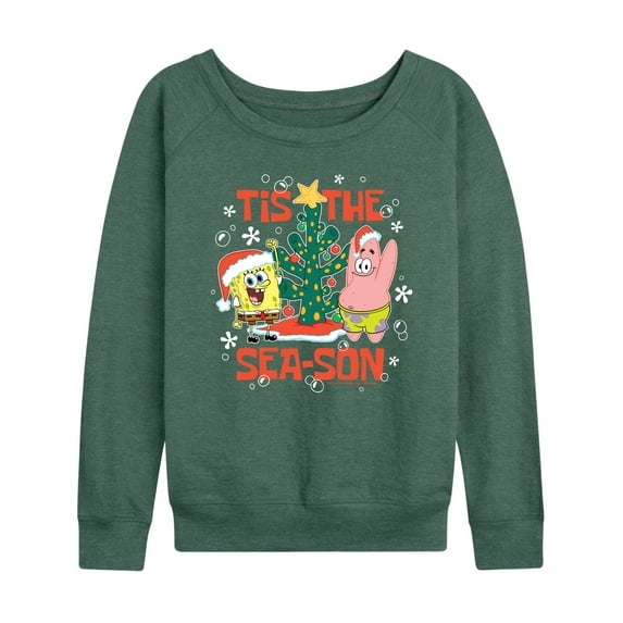 SpongeBob SquarePants - Tis The Season - Women's Lightweight French Terry Long Sleeve Shirt