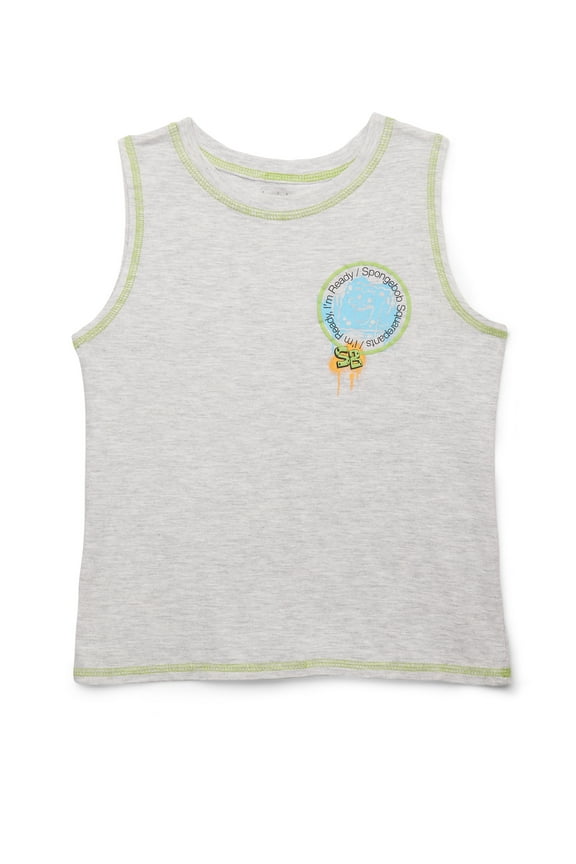 SpongeBob SquarePants Toddler Boys Tank Top with Front and Back Graphics, Sizes 12M-5T