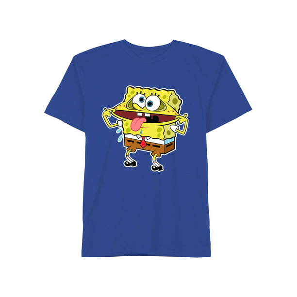 SpongeBob SquarePants Tongue Out Men's and Big Men's Graphic T-Shirt ...