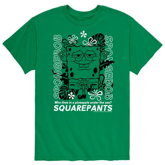 SpongeBob SquarePants - Tropical SpongeBob - Men's Short Sleeve Graphic T-Shirt