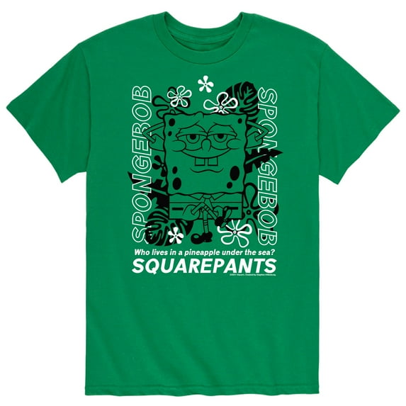 SpongeBob SquarePants - Tropical SpongeBob - Men's Short Sleeve Graphic T-Shirt