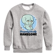 SpongeBob SquarePants - Unapologetically Handsome Boys Graphic Long Sleeve Fleece Sweatshirt