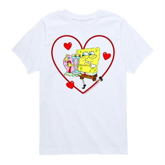 SpongeBob SquarePants - Valentine's Day Merchandise - Toddler And Youth Short Sleeve Graphic T-Shirt