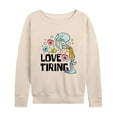 thumbnail image 1 of SpongeBob SquarePants - Valentine's Day Merchandise - Women's Lightweight French Terry Long Sleeve Shirt, 1 of 5