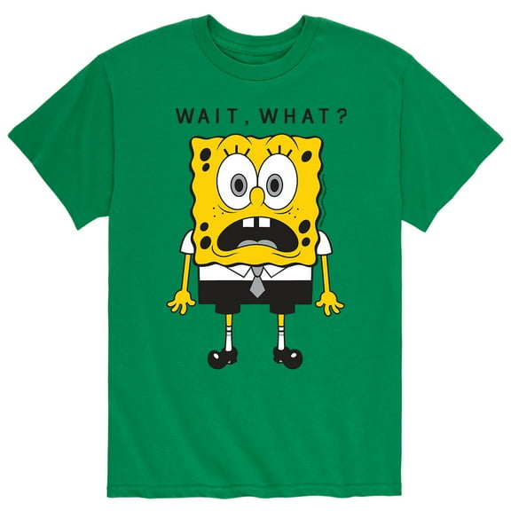 SpongeBob SquarePants - Wait What - Men's Short Sleeve Graphic T-Shirt