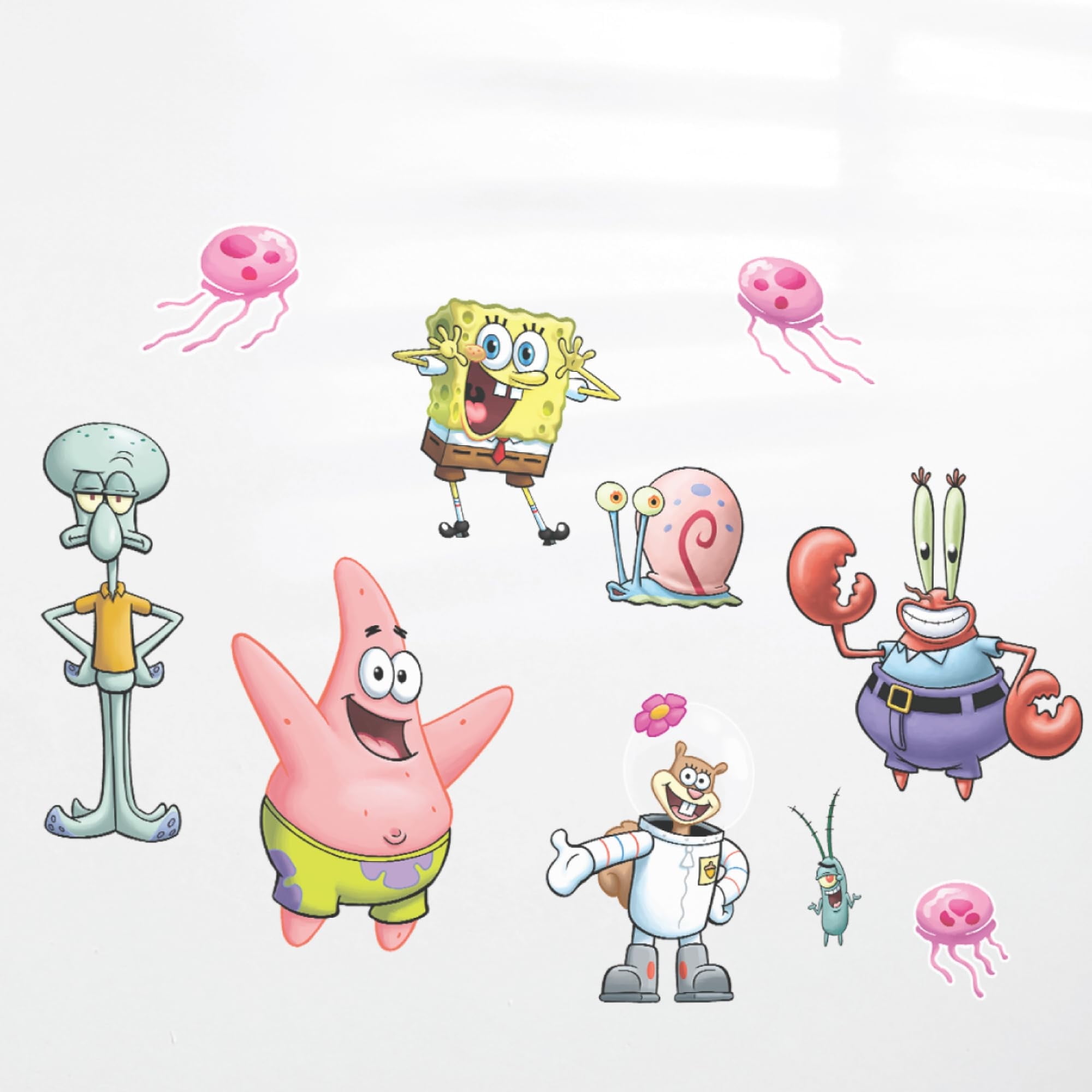 SpongeBob SquarePants Cartoon Character Vinyl Wall Decal Set