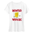 thumbnail image 1 of SpongeBob SquarePants - Wanted Maniac - Women's Short Sleeve Graphic T-Shirt, 1 of 5