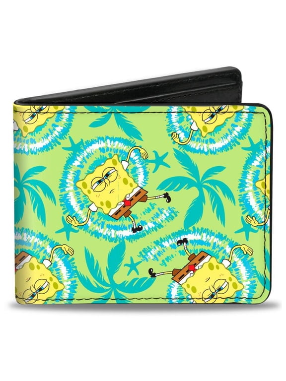 Wavy Noodle Arm Pose Tropical Tie Dye Bi-Fold Wallet
