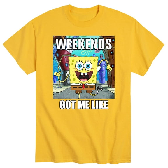 SpongeBob SquarePants - Weekends Got Me Like - Men's Short Sleeve Graphic T-Shirt