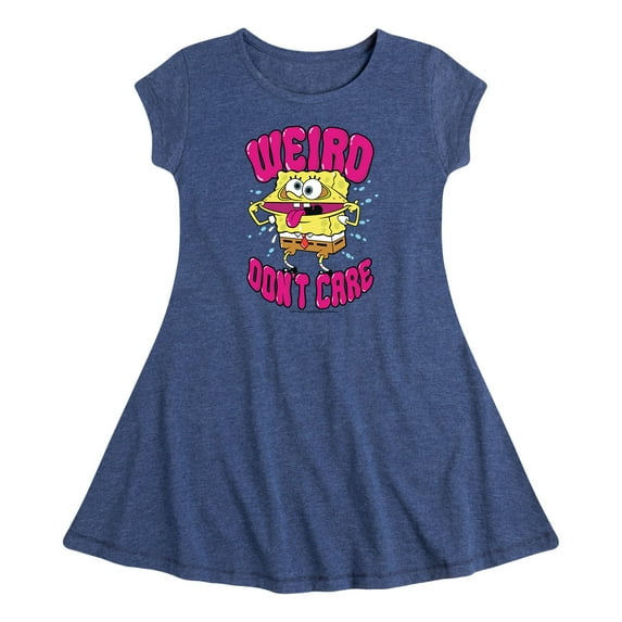 SpongeBob SquarePants - Weird - Girls Fit And Flare Cap Sleeve Dress