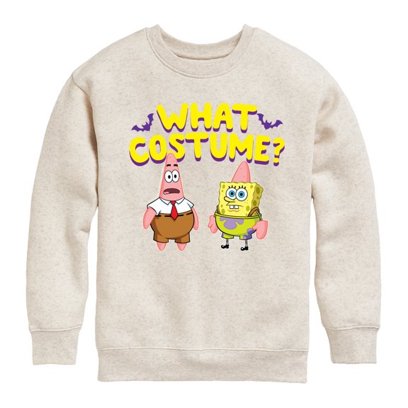 SpongeBob SquarePants - What Costume - Toddler & Youth Crewneck Fleece Sweatshirt