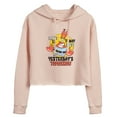 thumbnail image 1 of SpongeBob SquarePants - What Is Today Yesterdays Tomorrow - Juniors Cropped Pullover Hoodie, 1 of 6