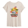 thumbnail image 1 of SpongeBob SquarePants - What Is Today Yesterdays Tomorrow - Juniors Ideal Flowy Muscle T-Shirt, 1 of 6
