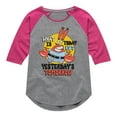 thumbnail image 1 of SpongeBob SquarePants - What Is Today Yesterdays Tomorrow - Toddler & Youth Girls Raglan Graphic T-Shirt, 1 of 5