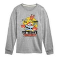 thumbnail image 1 of SpongeBob SquarePants - What Is Today Yesterdays Tomorrow - Toddler & Youth Long Sleeve Graphic T-Shirt, 1 of 6