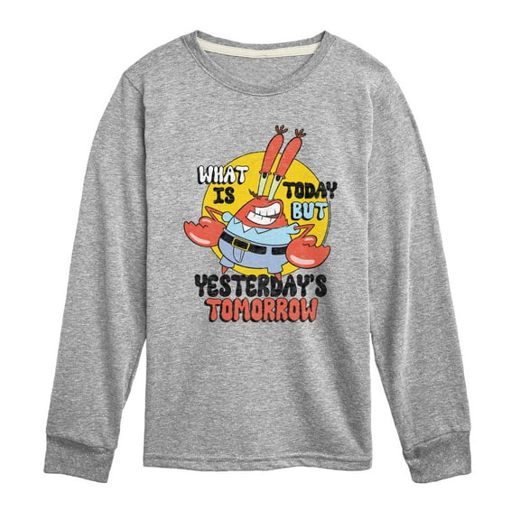 SpongeBob SquarePants - What Is Today Yesterdays Tomorrow - Toddler & Youth Long Sleeve Graphic T-Shirt