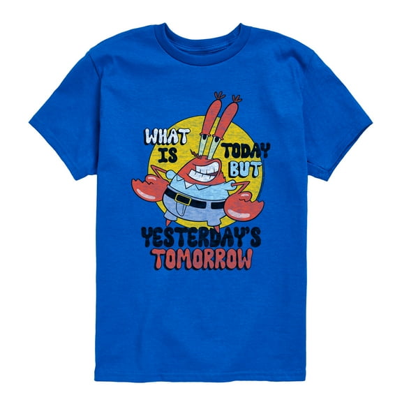 SpongeBob SquarePants - What Is Today Yesterdays Tomorrow - Toddler & Youth Short Sleeve Graphic T-Shirt