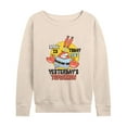 thumbnail image 1 of SpongeBob SquarePants - What Is Today Yesterdays Tomorrow - Women's Lightweight French Terry Long Sleeve Shirt, 1 of 6