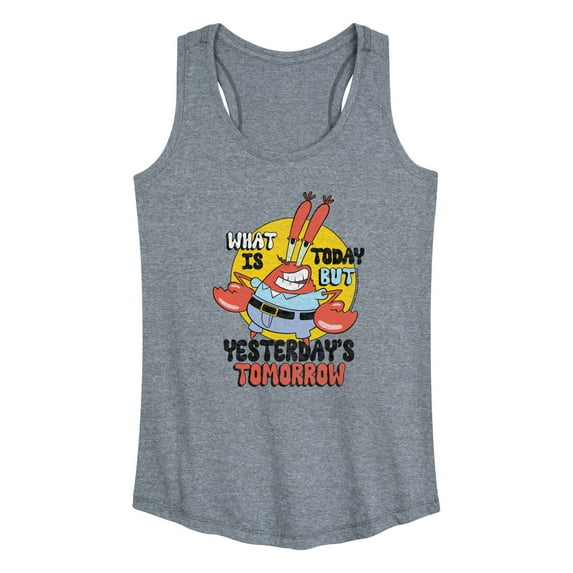 SpongeBob SquarePants - What Is Today Yesterdays Tomorrow - Women's Racerback Tank Top
