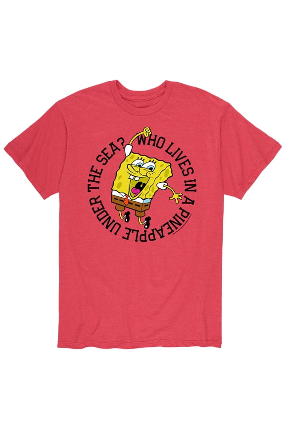 - Who Lives In A Pineapple - Men's Short Sleeve Graphic T-Shirt