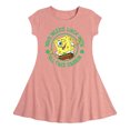 thumbnail image 1 of SpongeBob SquarePants - Who Needs Luck With This Charm - Girls Fit And Flare Cap Sleeve Dress, 1 of 1