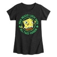 thumbnail image 1 of SpongeBob SquarePants - Who Needs Luck With This Charm - Girls Fitted Short Sleeve Tee, 1 of 6