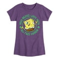 thumbnail image 1 of SpongeBob SquarePants - Who Needs Luck With This Charm - Girls Fitted Short Sleeve Tee, 1 of 6