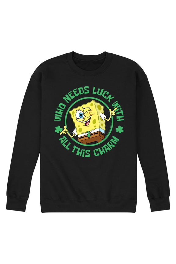 - Who Needs Luck With This Charm - Men's Crew Neck Fleece Pullover