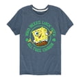 thumbnail image 1 of SpongeBob SquarePants - Who Needs Luck With This Charm - Toddler And Youth Short Sleeve Graphic T-Shirt, 1 of 6