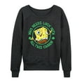 thumbnail image 1 of SpongeBob SquarePants - Who Needs Luck With This Charm - Women's Lightweight French Terry Long Sleeve Shirt, 1 of 6