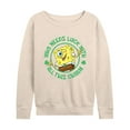 thumbnail image 1 of SpongeBob SquarePants - Who Needs Luck With This Charm - Women's Lightweight French Terry Long Sleeve Shirt, 1 of 6