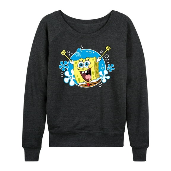 SpongeBob SquarePants - Yay Spongebob Pose - Women's Lightweight French Terry Long Sleeve Shirt