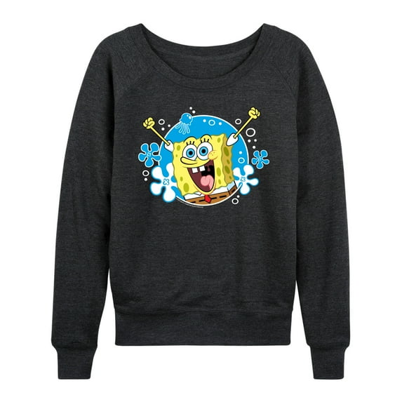 SpongeBob SquarePants - Yay Spongebob Pose - Women's Lightweight French Terry Long Sleeve Shirt