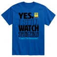 thumbnail image 1 of SpongeBob SquarePants - Yes, I Still Watch SpongeBob - Men's Short Sleeve Graphic T-Shirt, 1 of 5