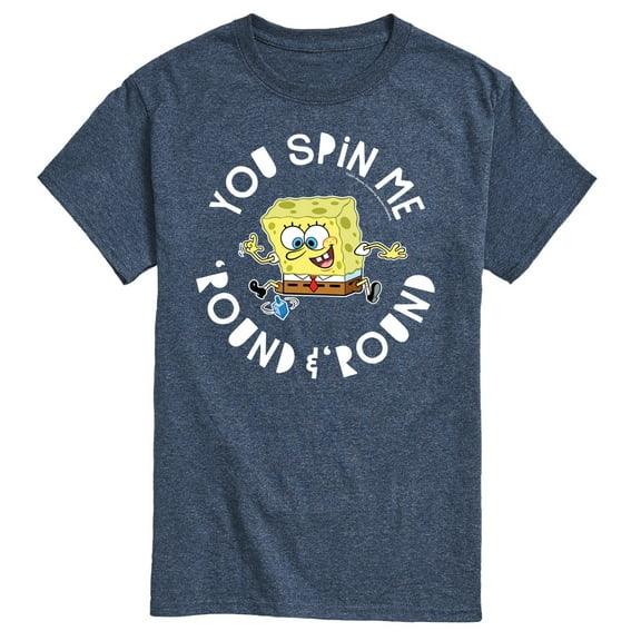 SpongeBob SquarePants - You Spin Me Round And Round Hanukkah - Men's Short Sleeve Graphic T-Shirt