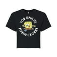 thumbnail image 1 of SpongeBob SquarePants - You Spin Me Round And Round - Juniors Cropped Cotton Blend T-Shirt, 1 of 6