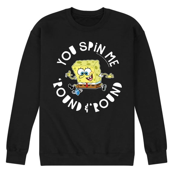 SpongeBob SquarePants - You Spin Me Round And Round - Men's Crew Neck Fleece Pullover